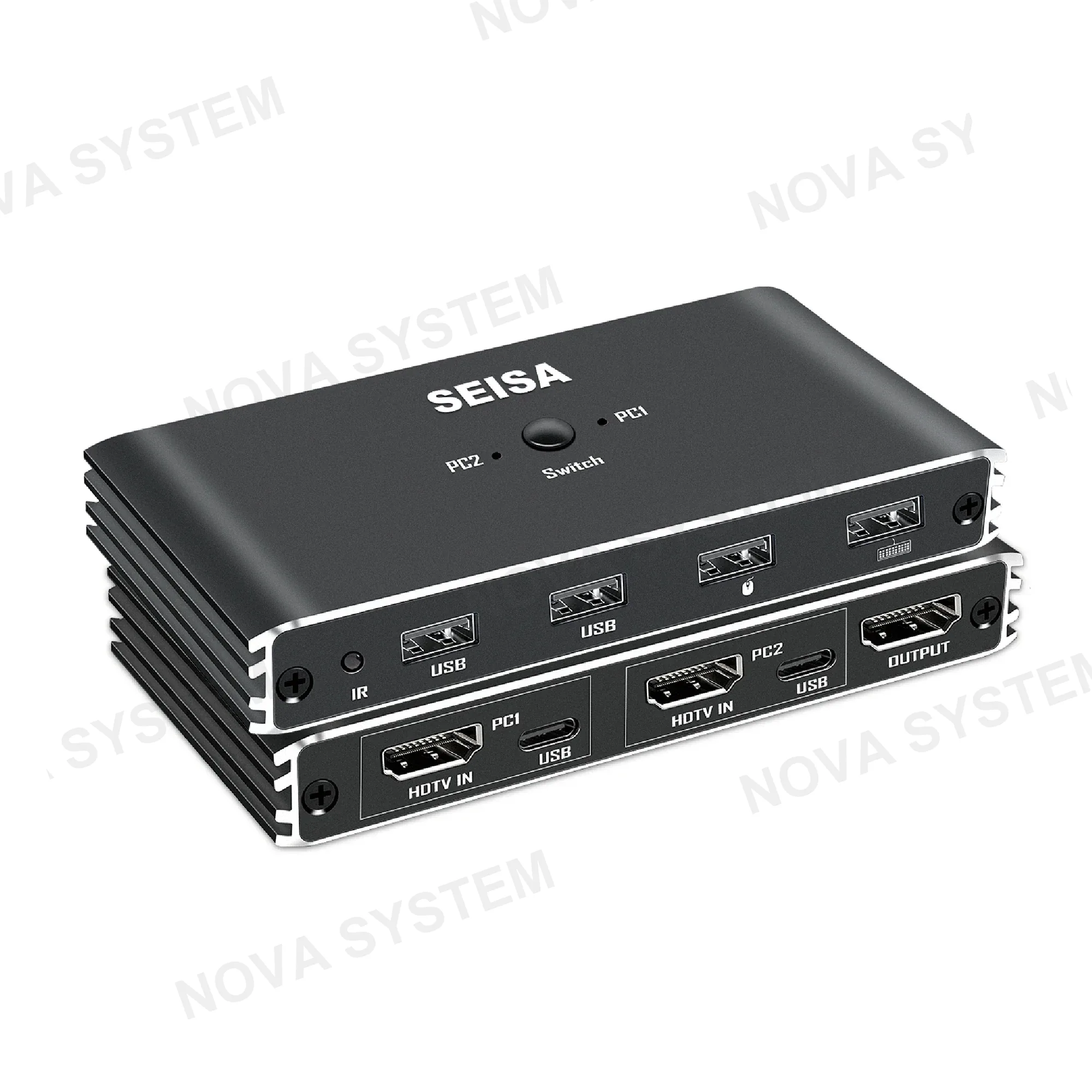SM-KVM0201 Hdtv2.0 Kvm 2x1 Usb2.0 4k/60hz Rgb Con Control Remoto