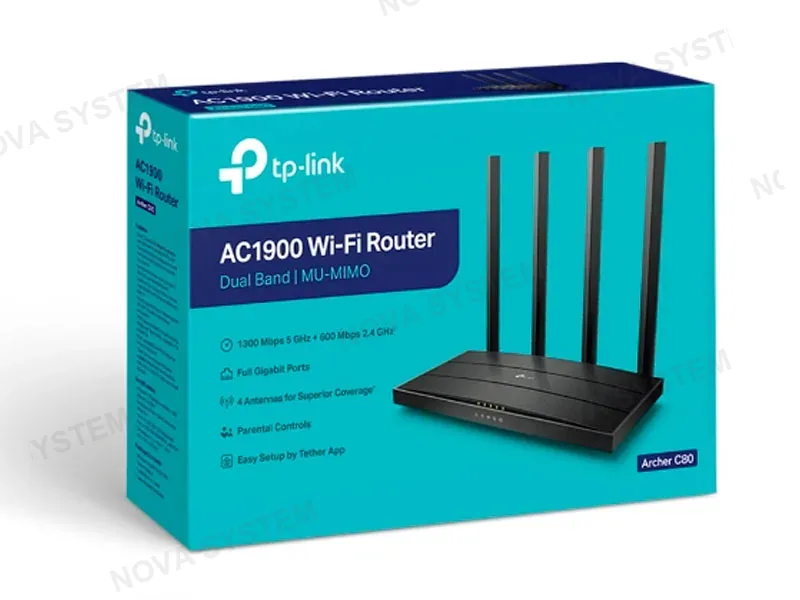 TP-LINK ROUTER TP-LINK ARCHER C80 AC1900 DOBLE BANDA WIRELESS
