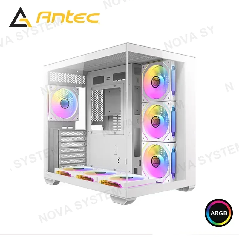 ANTEC CASE ANTEC CX MIRROR WHITE ARGB SIN FUENTE VIDRIO TEMPLADO MID TOWER COMPUTERSHOP