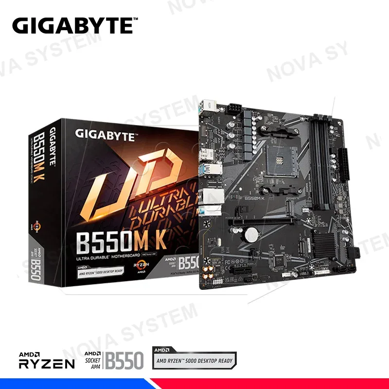 MAINBOARD GIGABYTE B550M K, AM4, AMD