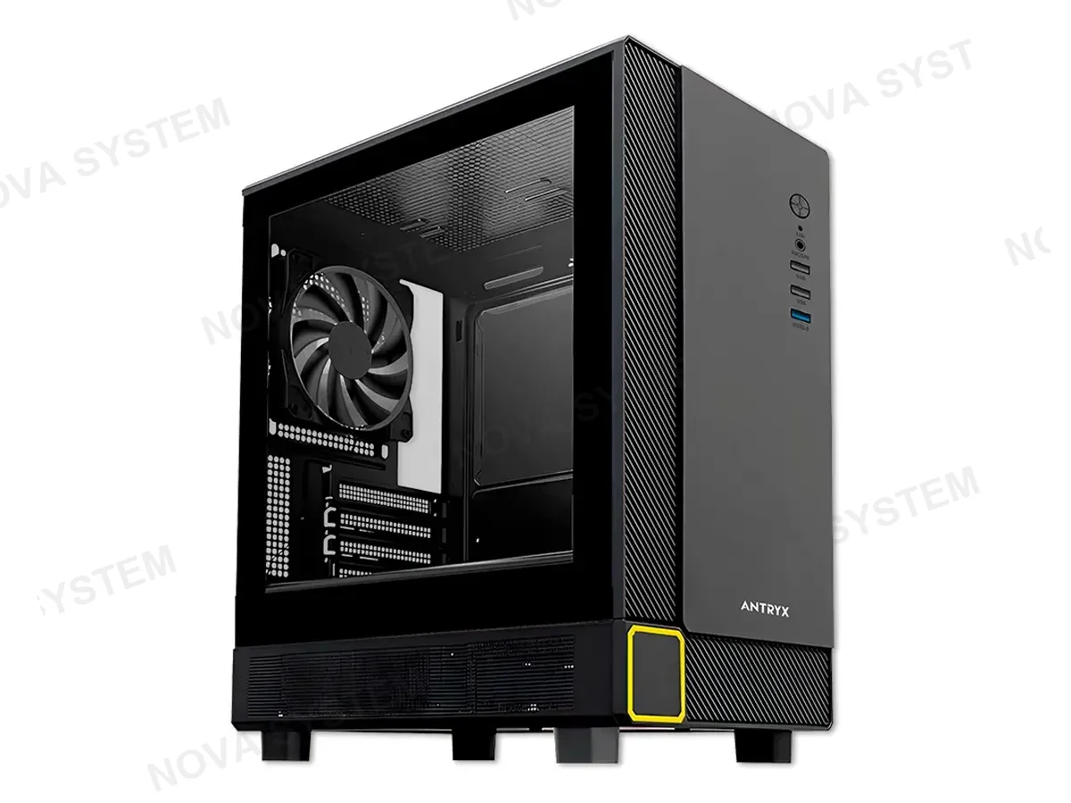 ANTRYX CASE ANTRYX EXTREME XM-420 FUENTE 500W (AC-XM420-500CP) PANEL DE VIDRIO, 1 VENTILADOR, NEGRO