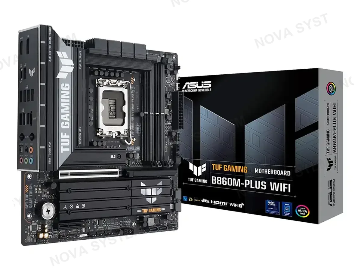ASUS PLACA MADRE ASUS B860M TUF (TUF GAMNG B860M-PLUSWIFI) SOCKET LGA 1851, RAM DDR5 8666OC MT/S, CORE ULTRA