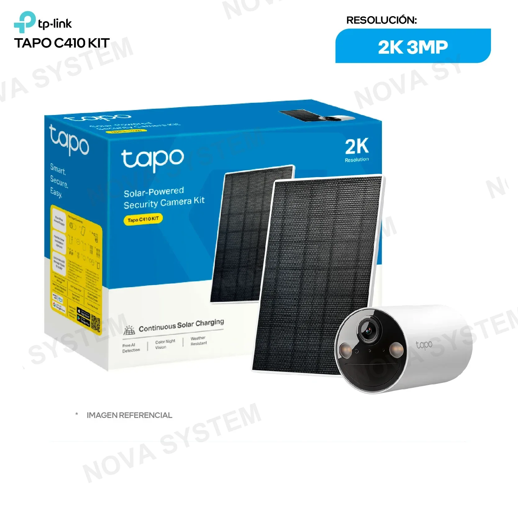 TP-LINK TAPO TAPO C410 CAMARA DE VIGILANCIA TP-LINK TAPO C410 KIT | 3MP | PANE...