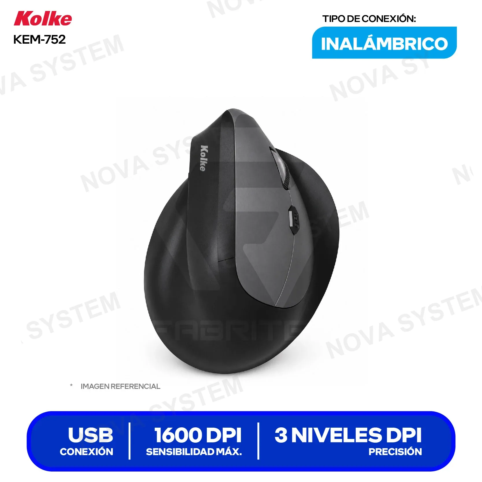 ( KEM-752 ) MOUSE KOLKE ERGONOMICO ( KEM-752 ) INALAMBRICO | USB | ...
