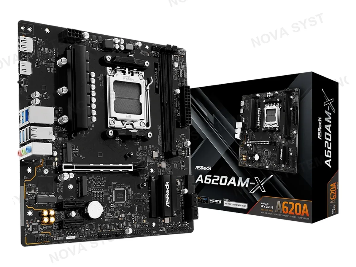 ASROCK PLACA MADRE ASROCK A620AM-X (90A620AM-X ) SOCKET AM5, RAM DDR5 BUSS 7200OC MHZ