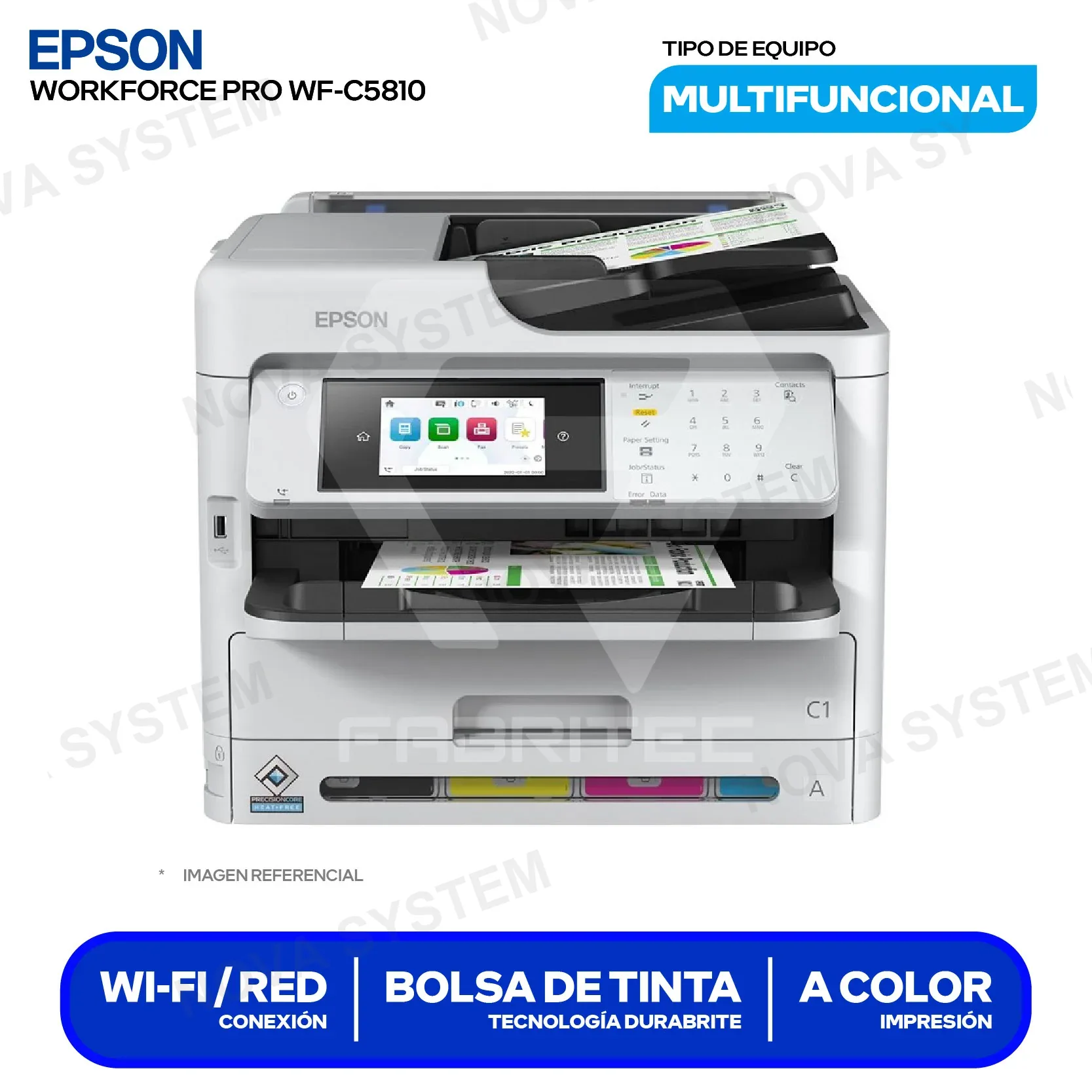 EPSON ( C11CK24301 ) IMPRESORA EPSON WORKFORCE PRO WF-C5810 FAX ( C11CK24301...