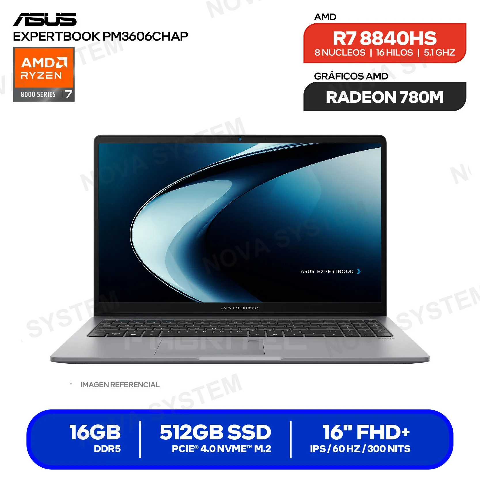 ASUS ( 90NX09T1-M00680 ) LAPTOP ASUS EXPERTBOOK PM3606CHAP-MB0179 ( 90NX09T1-M00...