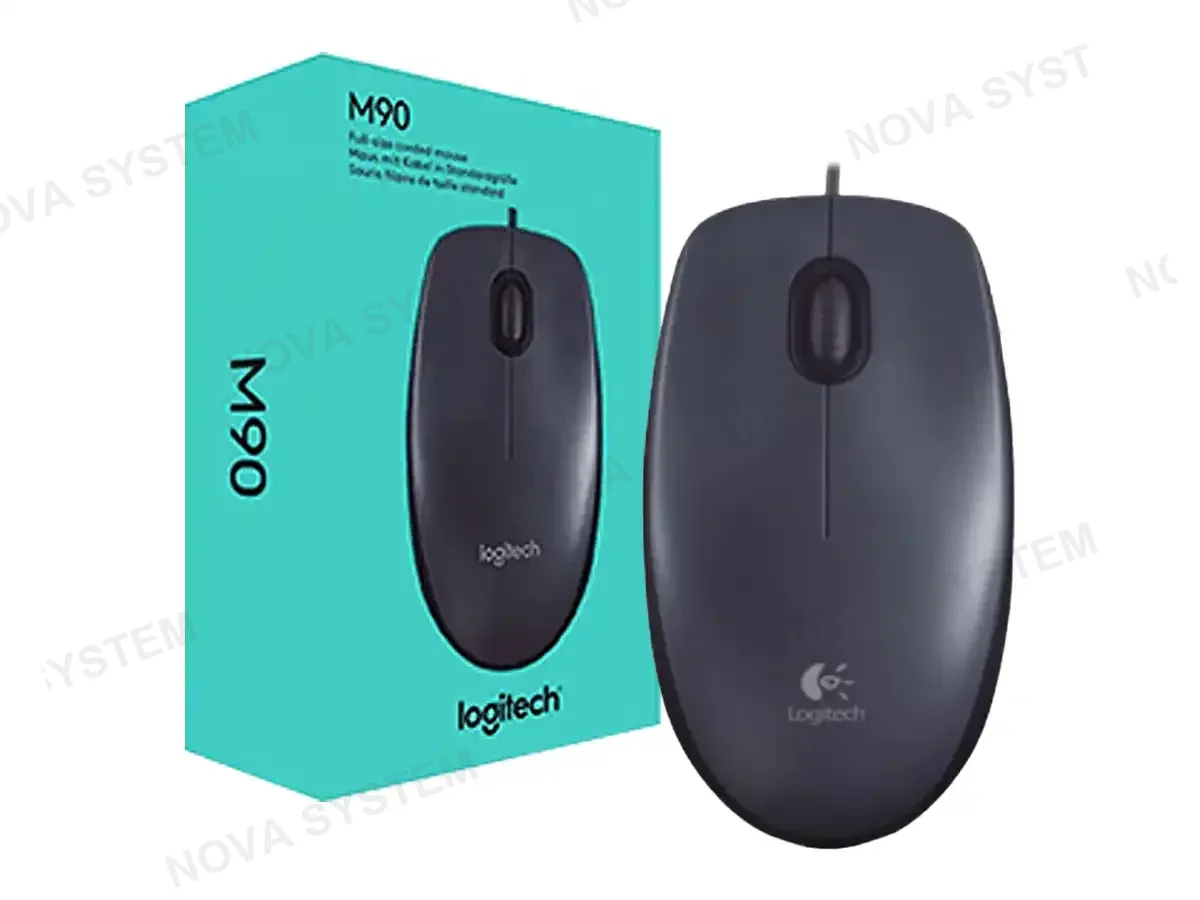 LOGITECH MOUSE LOGITECH M90 (910-004053) HASTA 1000 DPI, 3 BOTONES, NEGRO