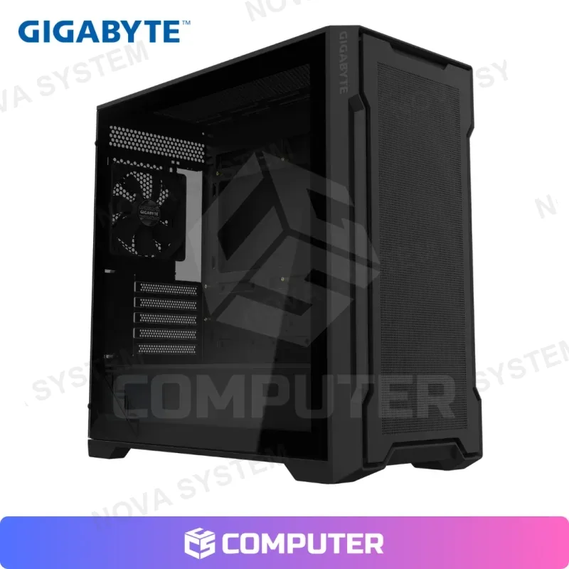 GIGABYTE CASE GIGABYTE C102 GLASS MID TOWER BLACK PLASTIC