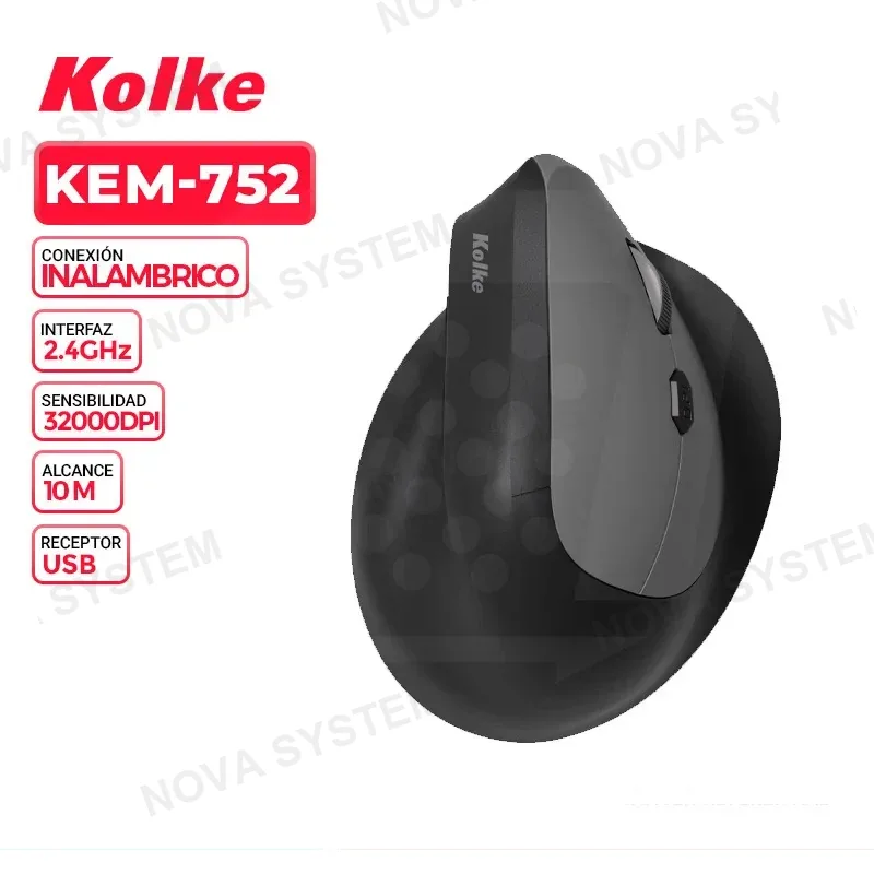 MOUSE KOLKE KEM-752 INALAMBRICO VERTICAL ERGONOMICO 2.4G