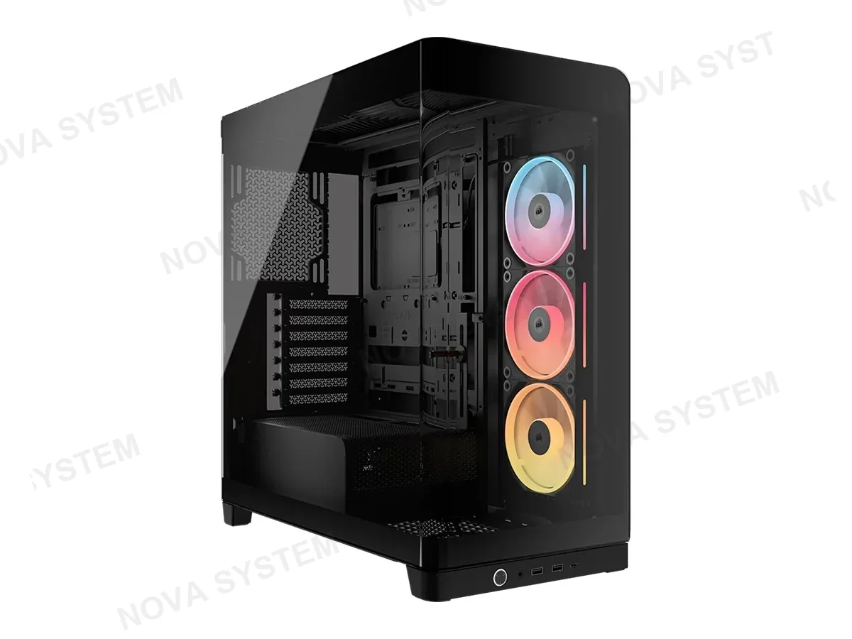 CORSAIR CASE CORSAIR FRAME 4500X LX ICUE LINK S/FUENTE (CC-9011316-WW) PANEL DE VIDRIO TEMPLADO, NEGRO