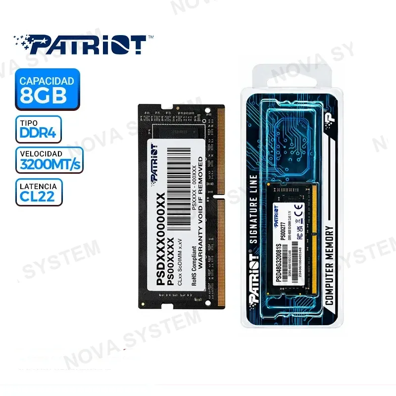 PATRIOT MEM. RAM SODIMM PATRIOT SIGNATURE 8GB D