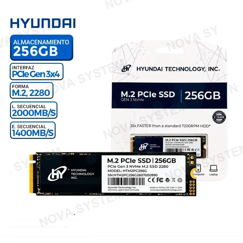 SSD HYUNDAI 256GB M.2 2280 PCIe Gen 3x4