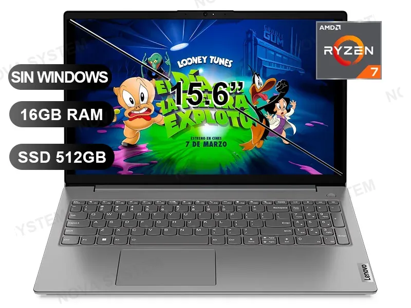 LENOVO LAPTOP LENOVO V15 G4 ABP RYZEN7 7730U/ 16GB/ SSD512GB/ FREE/ 15.6/ 82YY002YLM