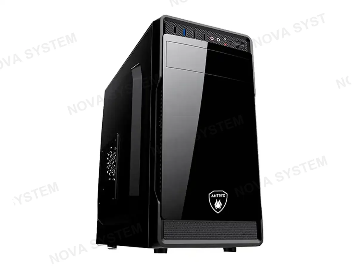 ANTRYX CASE ANTRYX ELEGANT 530M FUENTE 350W (AC-E530M-350CP) 1 VENTILADOR, NEGRO