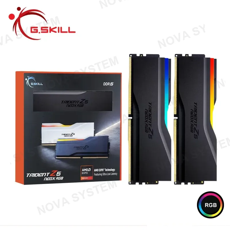 MEMORIA 32GB (16GBx2) DDR5 G.SKILL TRIDENT Z5 NEOX RGB BLACK AMD EXPO BUS 6000MHZ COMPUTERSHOP