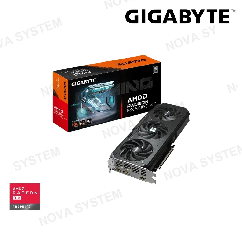 GIGABYTE TARJETA DE VIDEO GIGABYTE RX 9060 XT ( GV-R9060XTGAMING OC-8GD ) 8GB - GDDR6 | X3 FANES | 128 BIT | X2 DP - HDMI