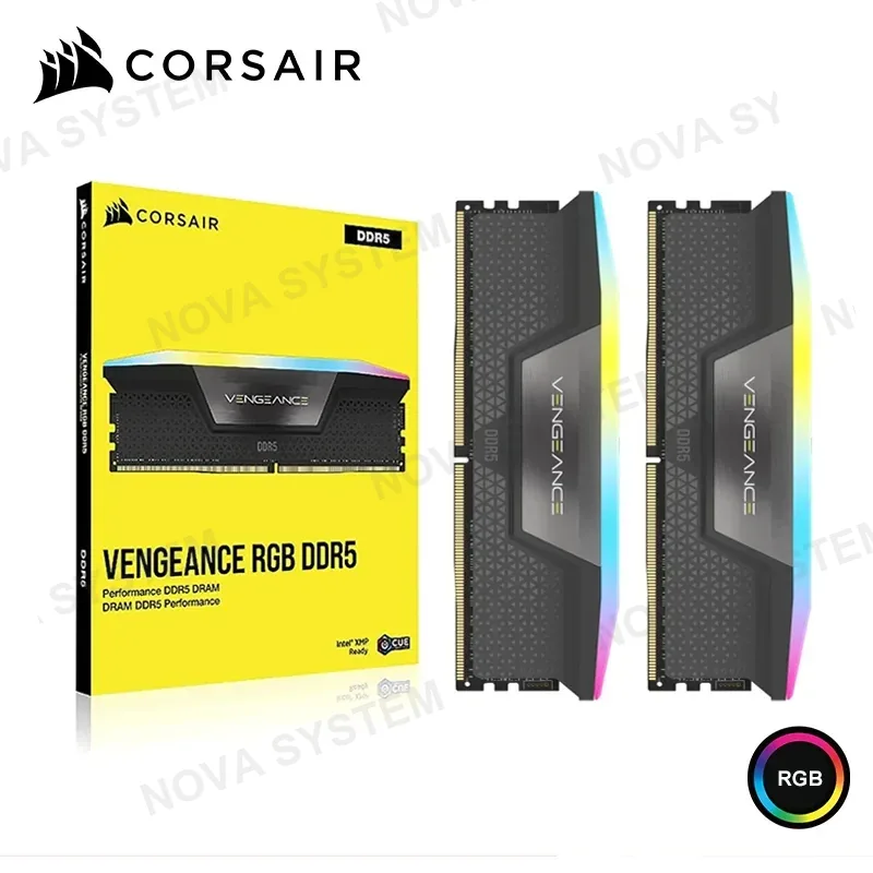 MEMORIA 32GB (16GBx2) DDR5 CORSAIR VENGEANCE RGB INTEL XMP/AMD EXPO BUS 6000MHz (PN:CMH32GX5M2B6000Z38) COMPUTERSHOP