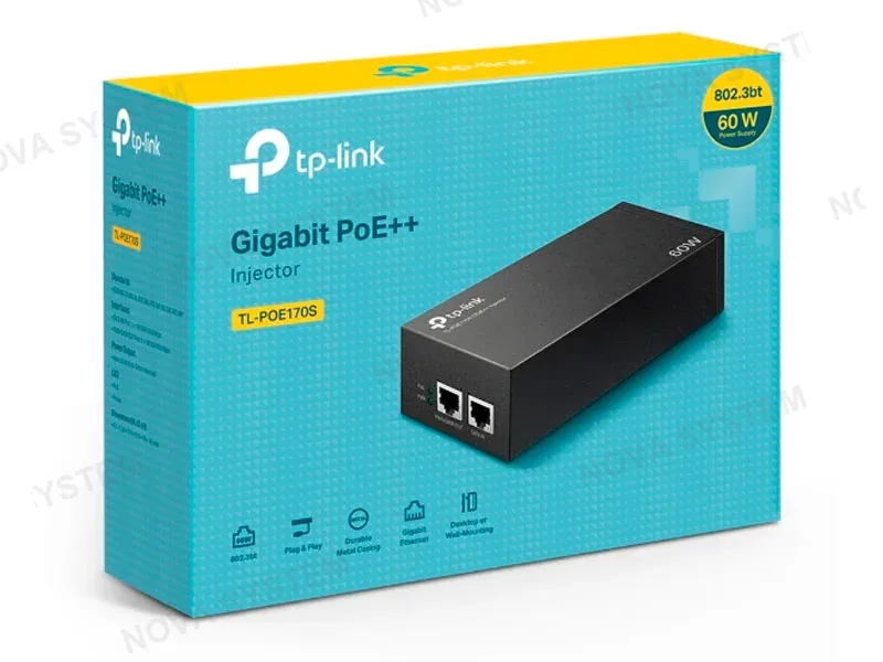 TP-LINK ADAPTADOR TP-LINK OMADA POE170S POE++INJECTOR UN/ 3.0