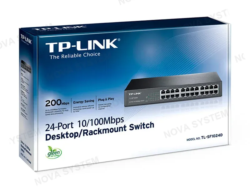 TP-LINK SWITCH TP-LINK 24PORT 10/100 TL-SF1024D METÁLICO