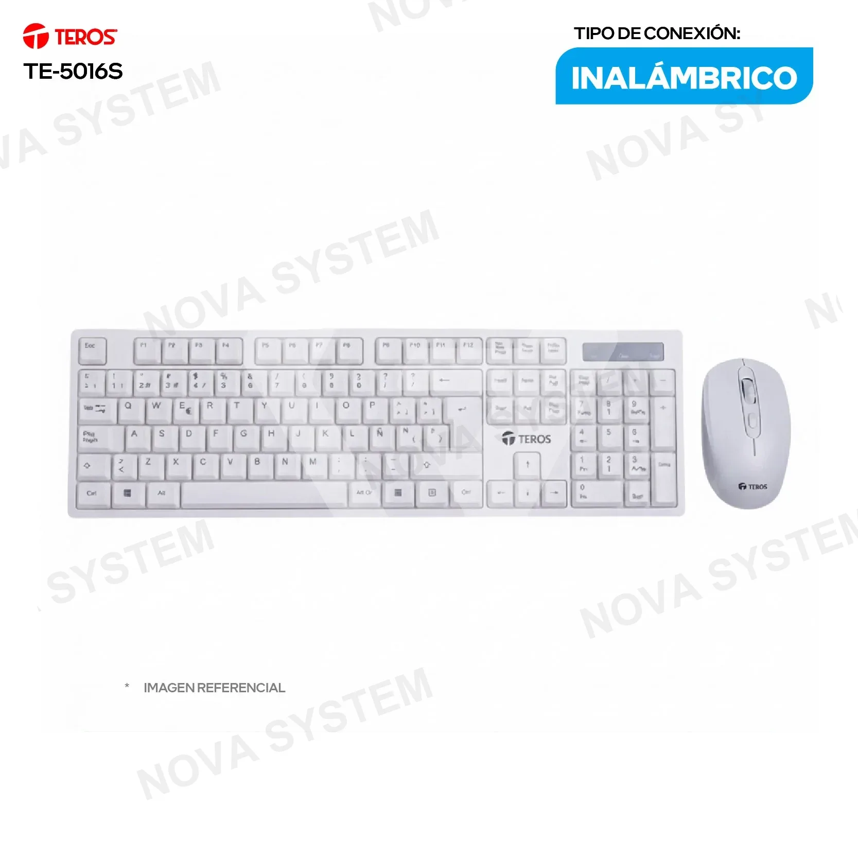 TEROS ( TE-5016S ) COMBO TEROS ( TE-5016S ) TECLADO + MOUSE | INALAMBRICO...
