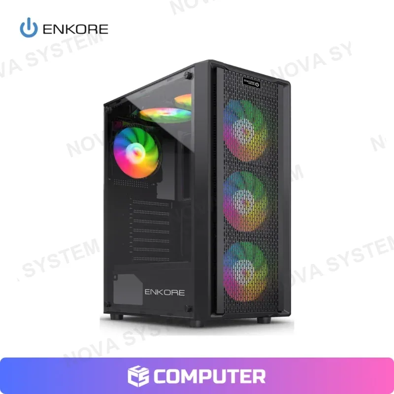 ENKORE CASE ENKORE VIBRANT ENK 5005 ARGB 4FAN BLACK