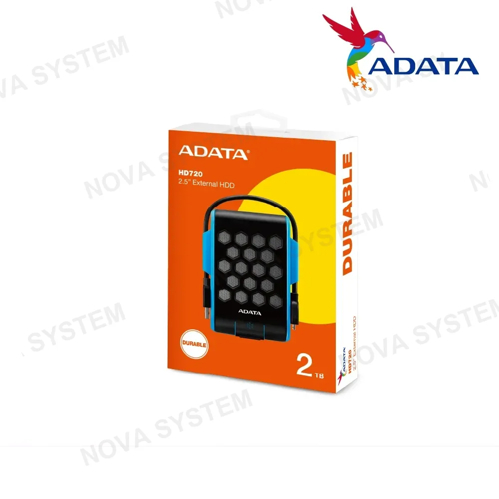 ADATA DISCO DURO EXTERNO ADATA HD720 2TB ( AHD720-2TU31-CBL ) NEGRO C/ AZUL | USB 3.0 | ANTI GOLPE
