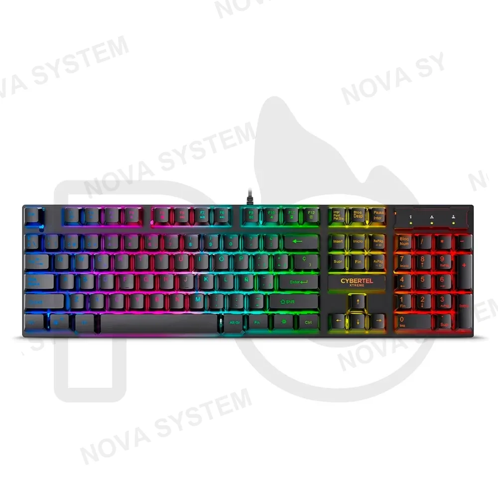 CYBERTEL TECLADO CYBERTEL XTREME BLACK CYB K505 RAINBOW