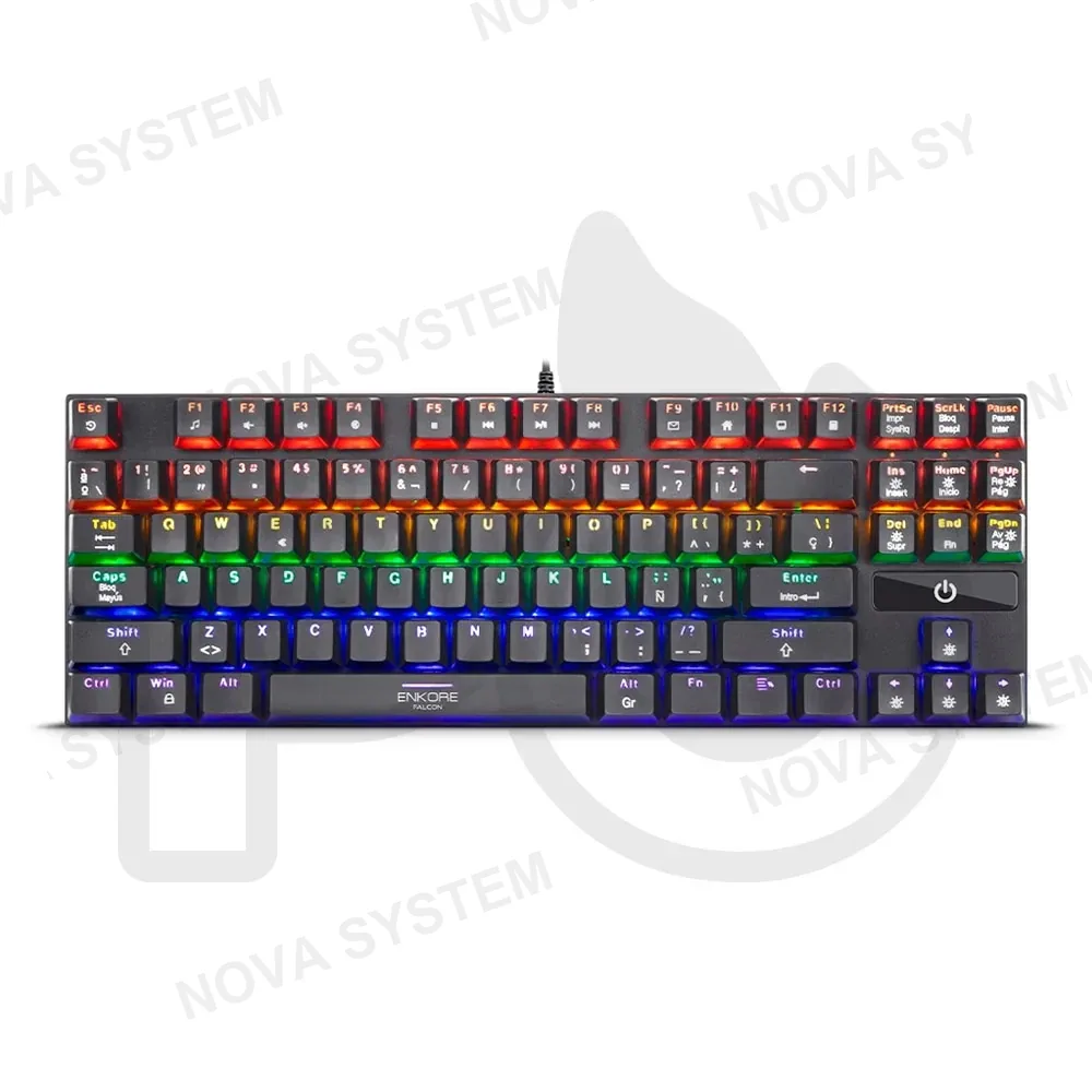 ENKORE TECLADO MECANICO ENKORE FALCON 87 RGB SWITCH AZUL