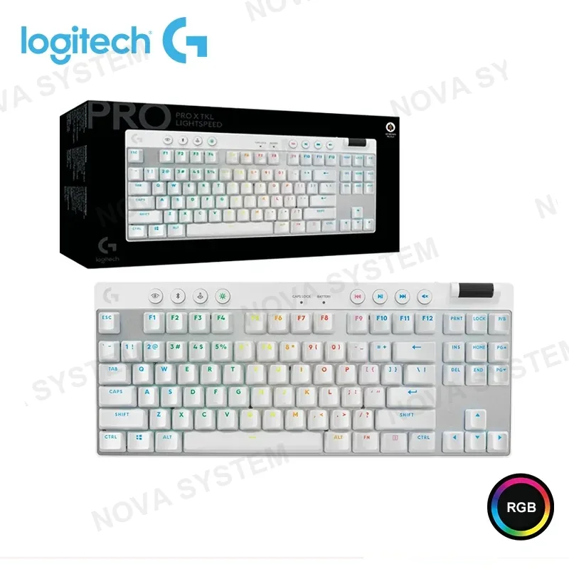 LOGITECH TECLADO LOGITECH G PRO X TKL LIGHTSPEED WHITE RGB MECANICO CONEXIÓN WIRELES/BLUETOOTH/WIRED USB COMPUTERSHOP