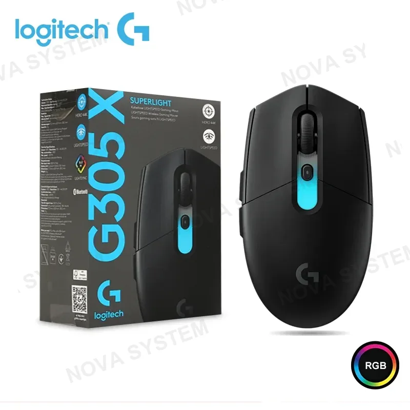 LOGITECH MOUSE LOGITECH G305 X SUPERLIGHT RGB BLACK LIGHTSPEED DPI 44,000 CONECTIVIDAD WIRED USB/WIRELESS/BLUETOOTH COMPUTERSHOP