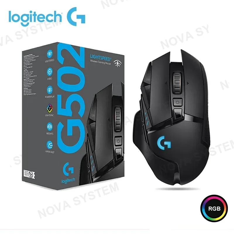 LOGITECH MOUSE LOGITECH G G502 RGB BLACK LIGHTSPEED DPI 25,600 CONECTIVIDAD WIRED USB & WIRELESS (PN:910-005566) COMPUTERSHOP