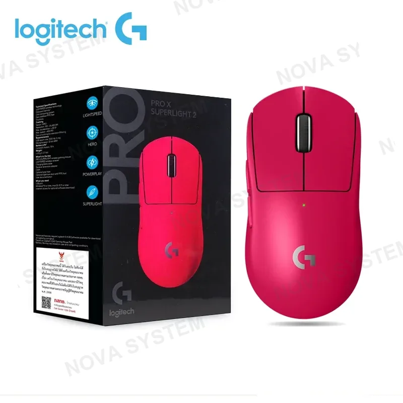 LOGITECH MOUSE LOGITECH G PRO X SUPERLIGHT 2 MAGENTA LIGHTSPEED DPI 44,000 CONECTIVIDAD WIRED USB & WIRELESS (PN:910-006795) COMPUTERSHOP