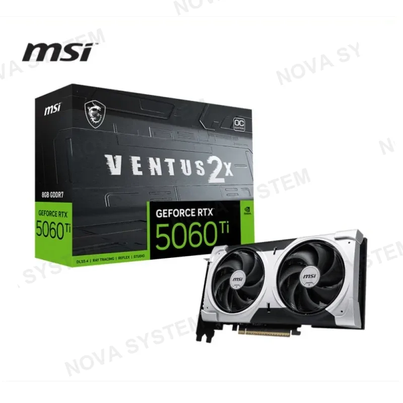 MSI TARJETA DE VIDEO MSI GEFORCE RTX 5060TI VENTUS 2X OC PLUS 8GB GDDR7