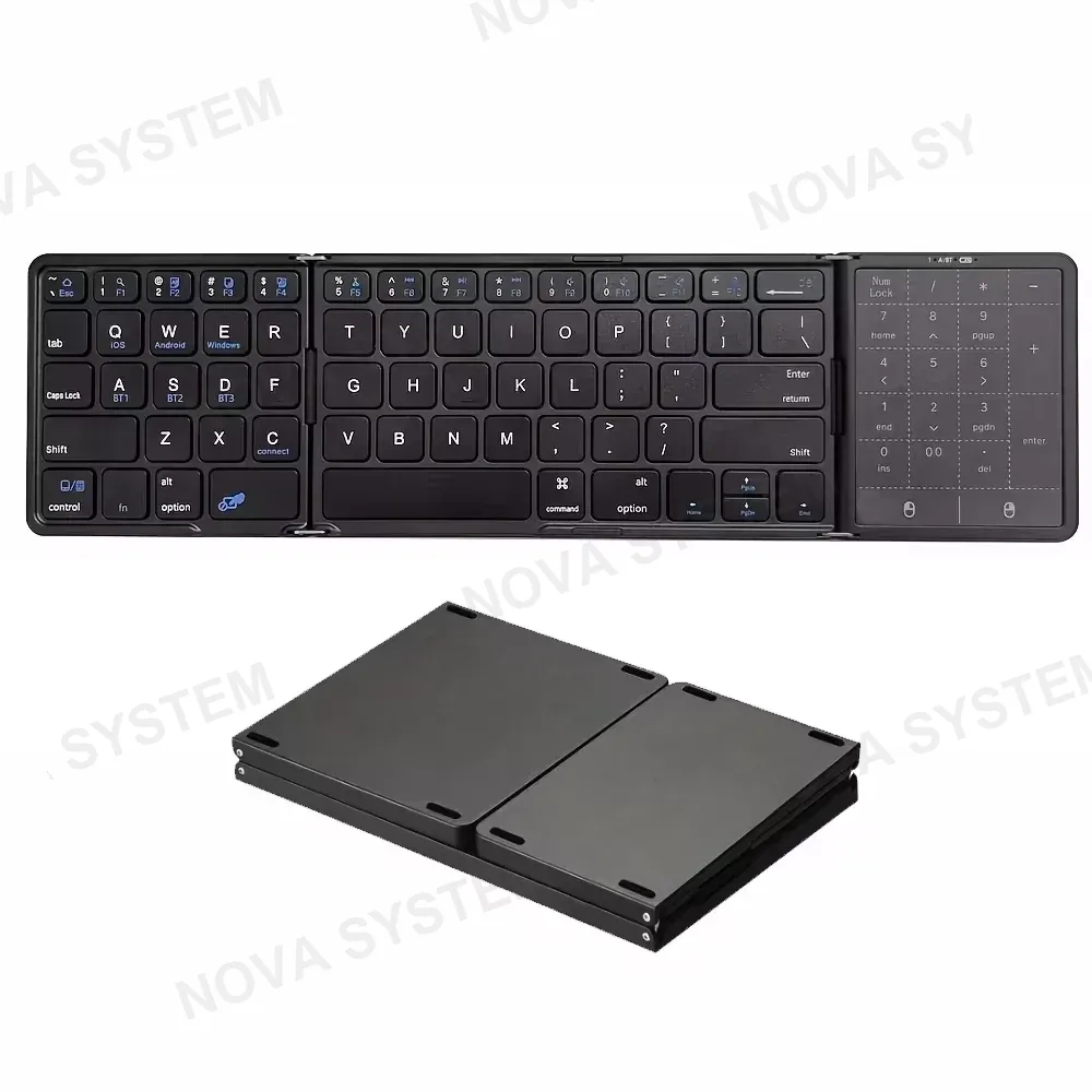 CMK-B089 Triple Teclado Plegable Bluetooth Con Tacto Y Digital
