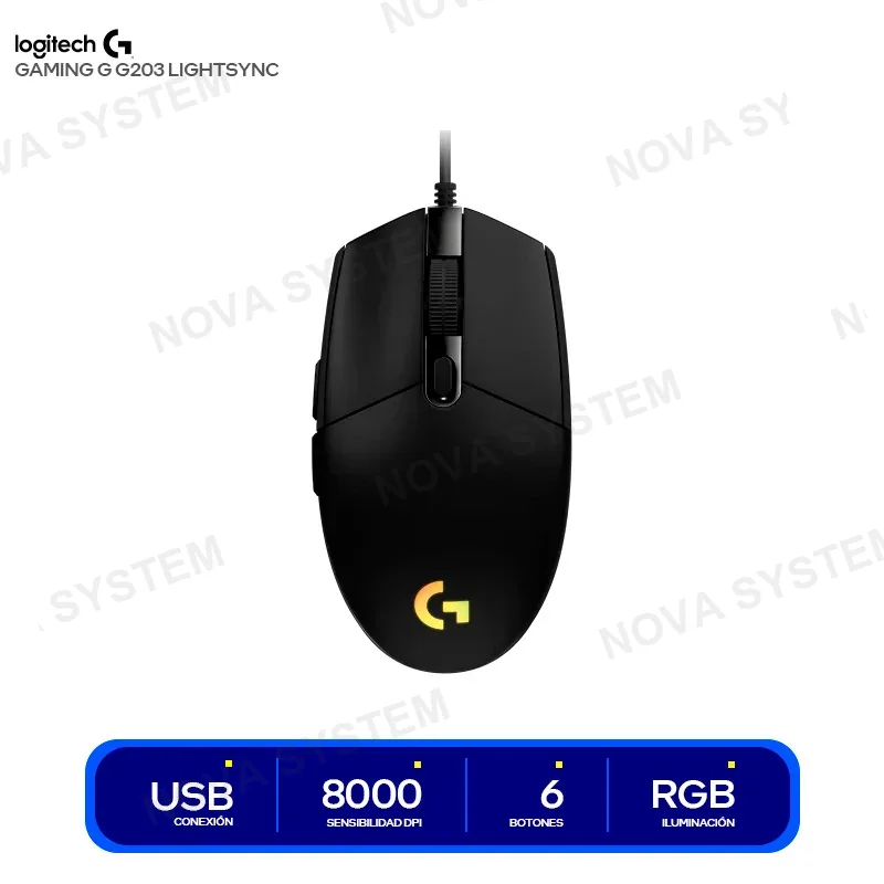 LOGITECH ( 910-005793 ) MOUSE LOGITECH G203 LIGHTSYNC ( 910-005793 ) NEGRO | GA...